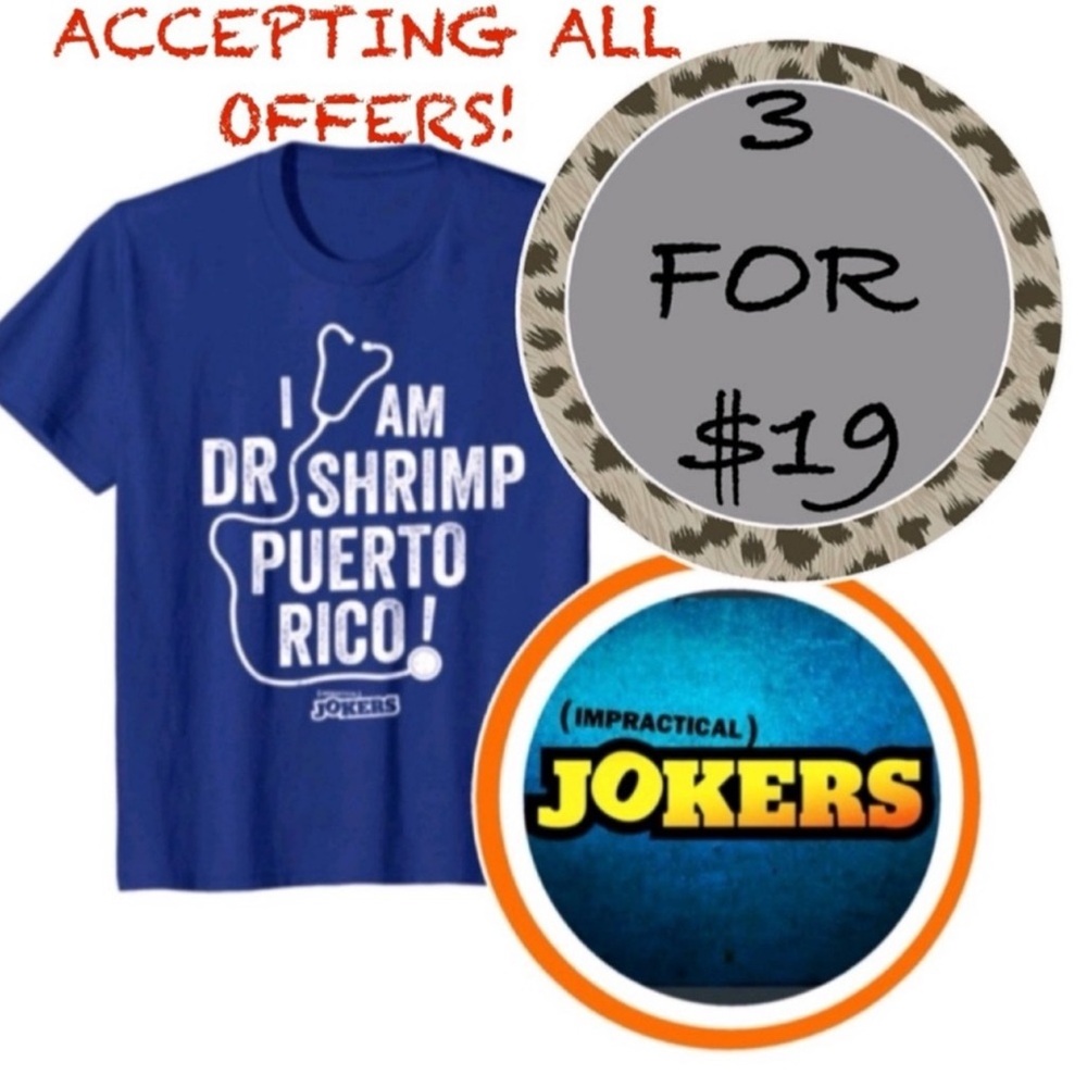 3/$19 Impractical Jokers short sleeve T-shirt